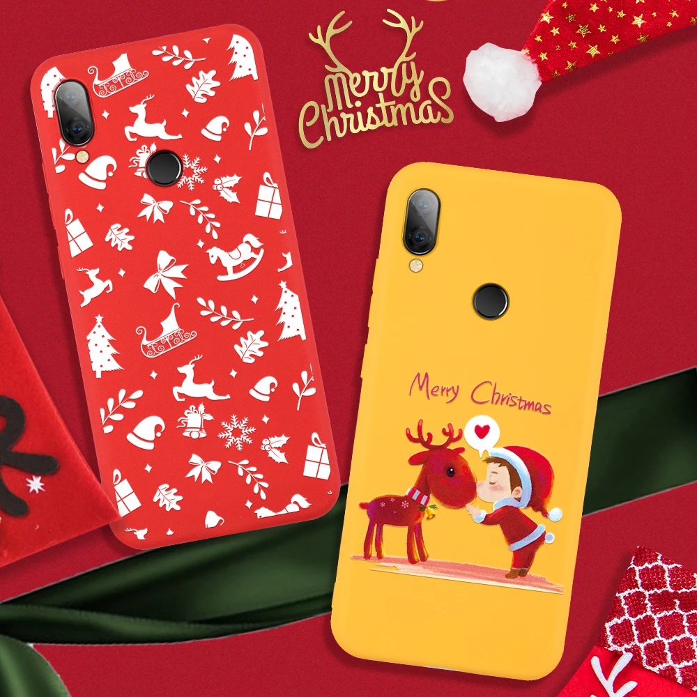 For Xiaomi Redmi 7 K20 Note 8 Pro New Year Case 6 Merry Christmas Santa Claus TPU Back Cover |
