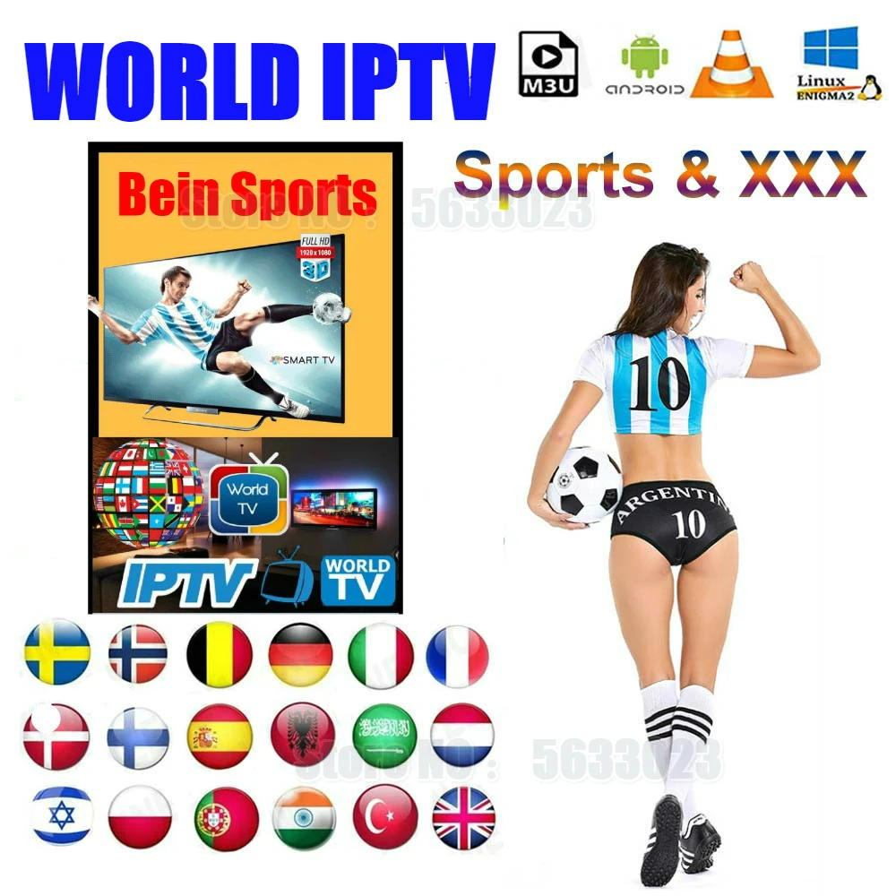 

IPTV M3U subscription France Spain Belgium Portugal US Sports Adult support Arabic German Dutch French android iptv code iptv