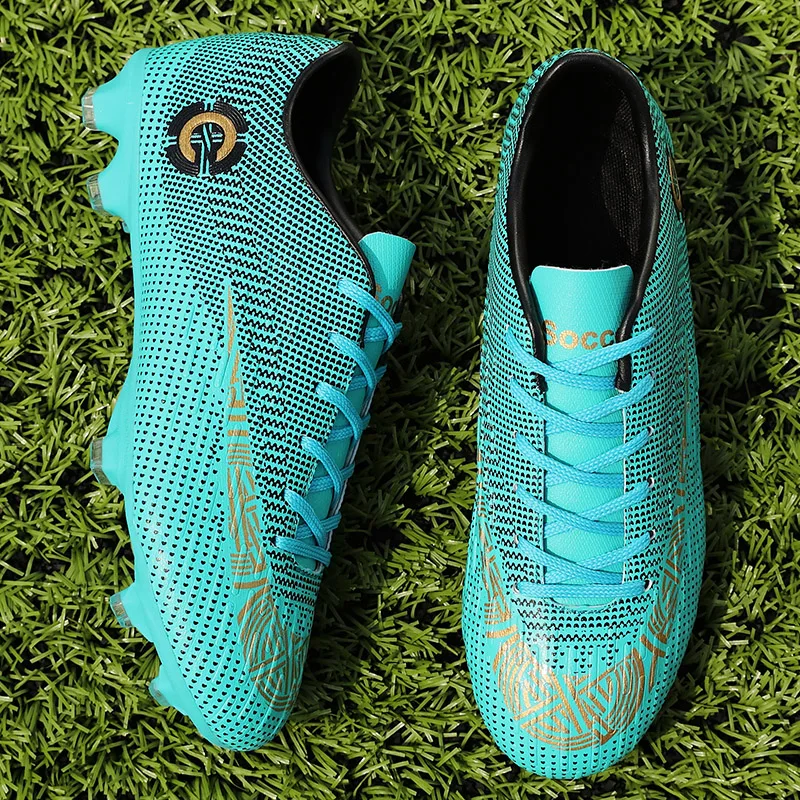 Men's football non-slip shoes youth high help football shoes children indoor football training sports shoes special offer