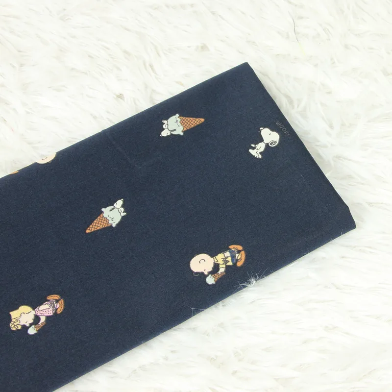 

half meter plain thin cotton fabric with cartoon dog print handmade DIY garment dress children cloth 100% cotton CR-23