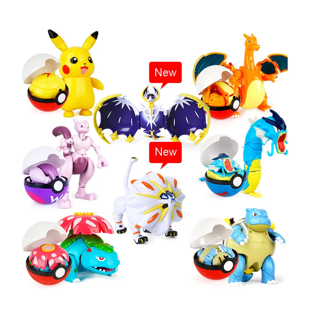 Оригинальные фигурки Takara Tomy Покемон тыкать мяч игрушки для детей рождественский