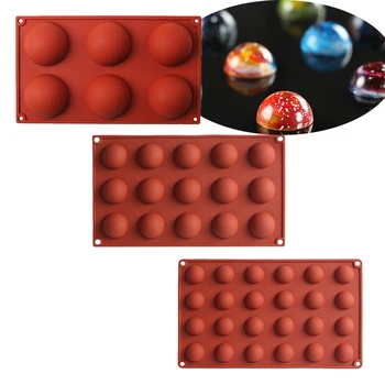 

semicircle Shape Silicone Molds 6/15/24 Holes Hemisphere Food Grade Baking Chocolate Candy Mousse Mold Bakeware Kitchen Gadgets