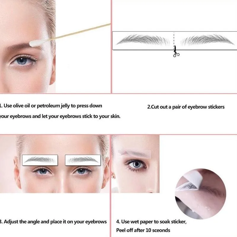 Eyebrows Sticker 6D Imitation Ecological Eyebrow Water Transfer Eye Brow Tattoo Stickers Long Lasting False Eyebrow Enhancers Eyebrows Sticker 6D Imitation Ecological Eyebrow Water Transfer Eye Brow Tattoo Stickers Long Lasting False Eyebrow Enhancers