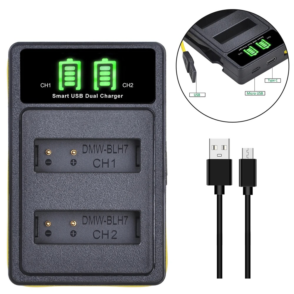 Светодиодным дисплеем и двойным портом Зарядное устройство с Тип C USB кабель для
