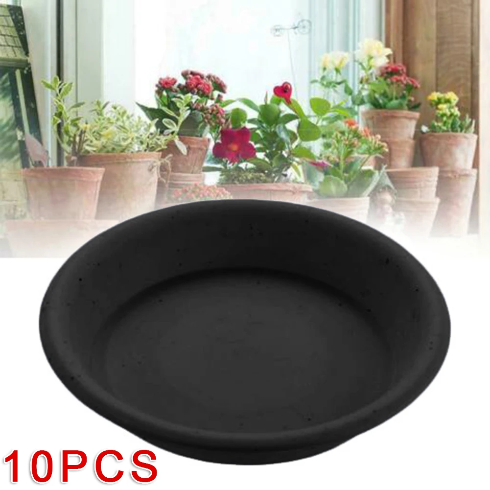 

10pcs Garden Plastic Plant Pot Saucer Round Base Planter Waterproof Tray Washable And Reusable Saucer Garden Accessories