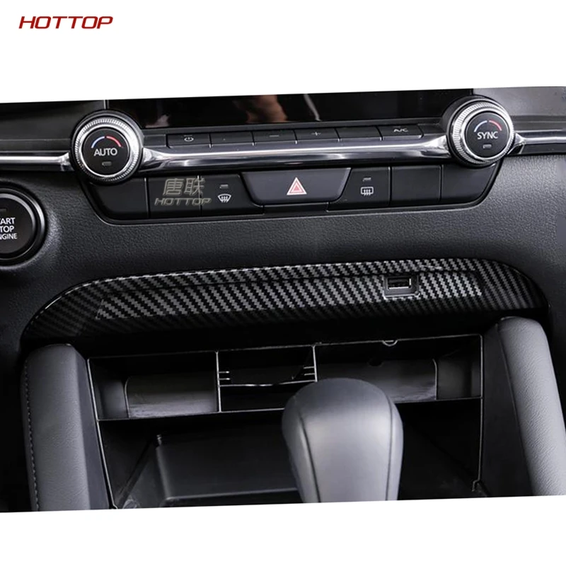 

for Mazda 3 Axela 2020 Front USB Air Condition Vent Cover Carbon fiber