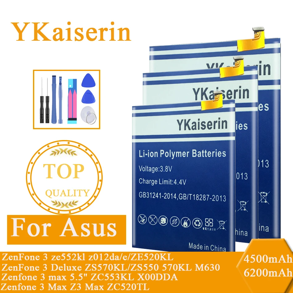 Для Asus C11P1603 Аккумулятор для ZenFone 3 ZenFone3 Ze552kl Z012da/e ZE520KL Deluxe ZS570KL ZS550 570KL M630 Max 5 &quotZC553KL |
