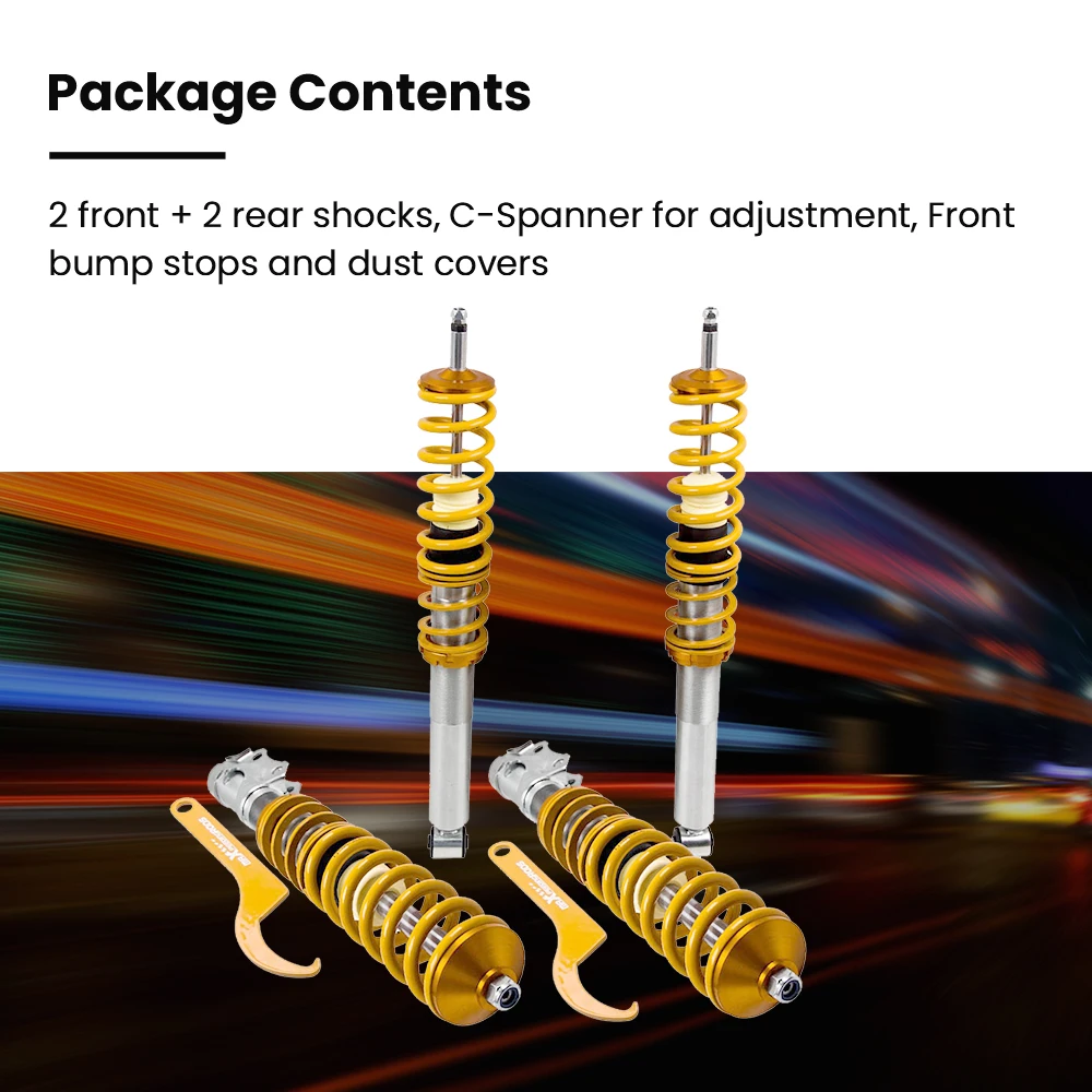 Регулируемая подвеска COILOVER для VW GOLF MK 2 3 комплект амортизаторов | Автомобили и