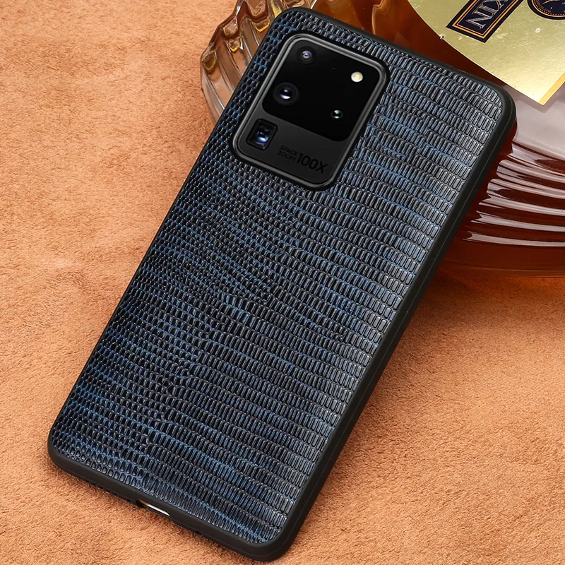 Чехол для телефона из натуральной кожи ящерица Samsung Galaxy S20 Ultra Plus Note 10 9 S10 S9 S8 S7 A50 A71