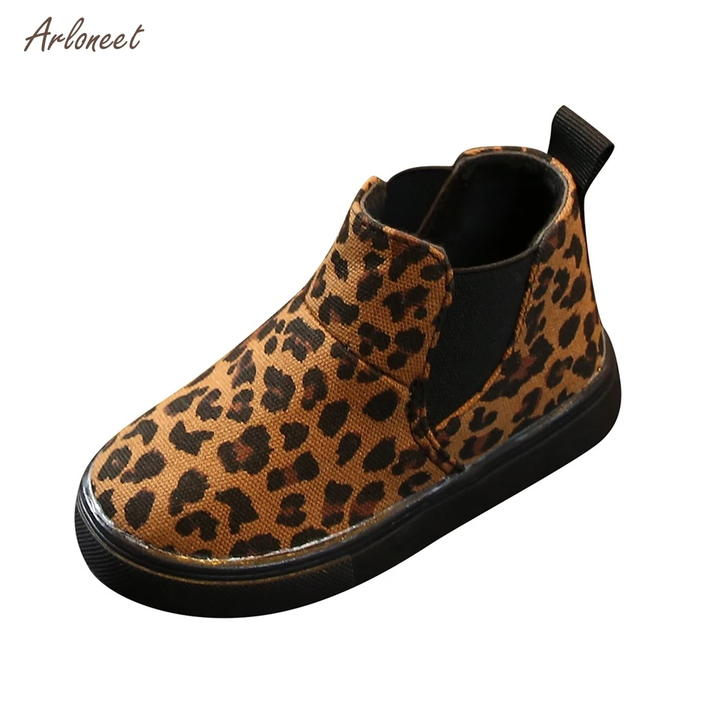 kids leopard boots