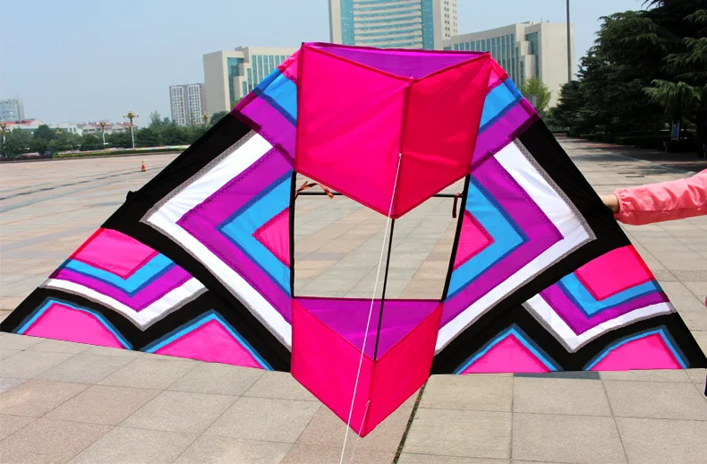 New High Quality  Outdoor Fun Sports  3D Nylon Kite Good  Flying With  6m Tails  Handle and Line 5
