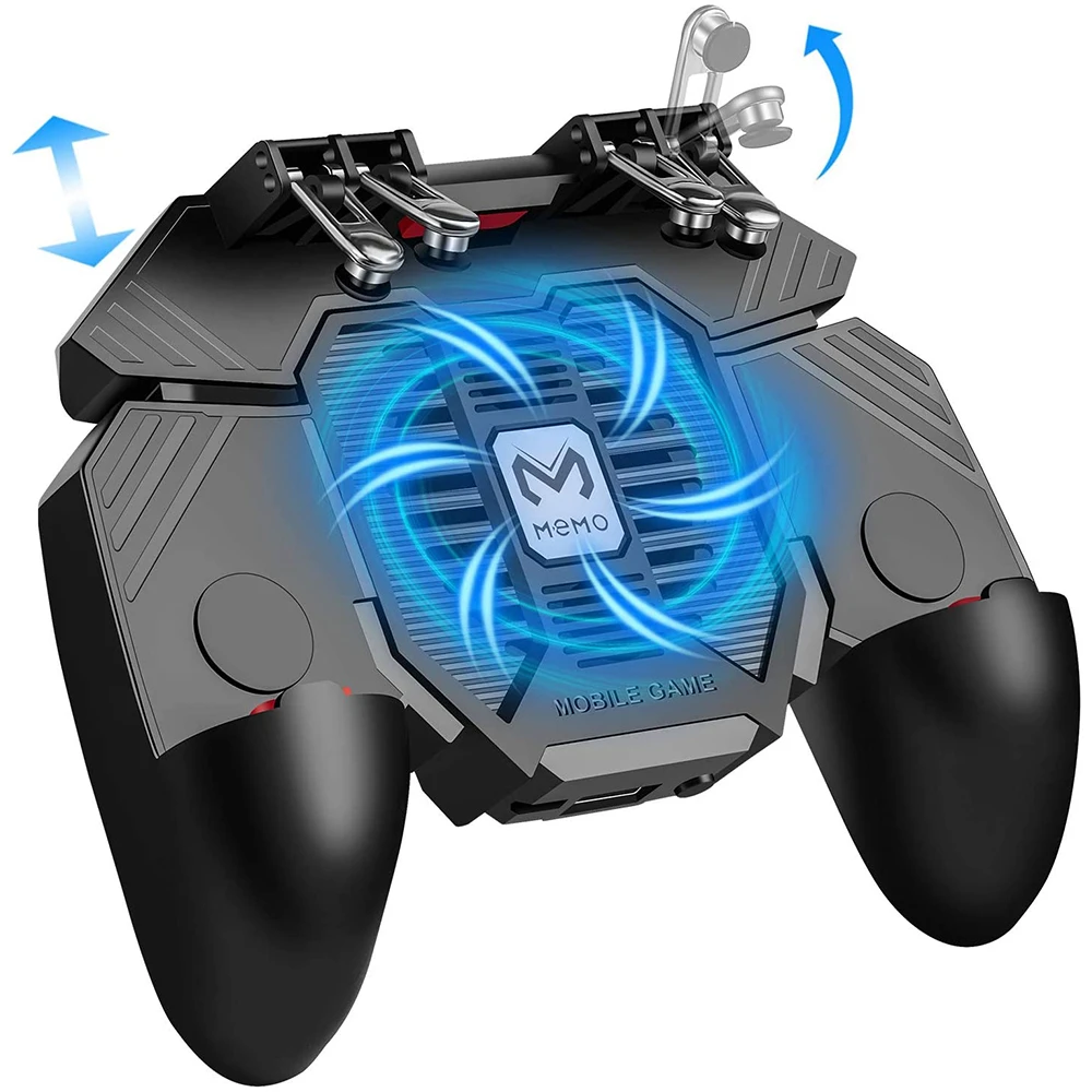 PUBG Controller AK77 Six Finger Gamepad For iPhone Android PUBG Mobile Controller L1 R1 Shooter Triggers Fire Joystick Game pad