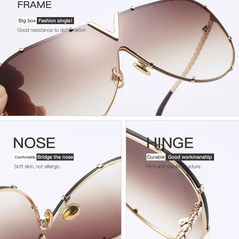 Высококачественные итальянские брендовые дизайнерские солнцезащитные очки пилота для женщин и мужчин, трендовые зеркальные негабаритные солнцезащитные очки для женщин, очки для вождения