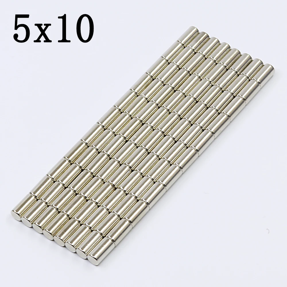 Неодимовый магнит 5x10 200/500 шт. 5 мм x 10 супермощный сильный постоянный imanes N35 круглый