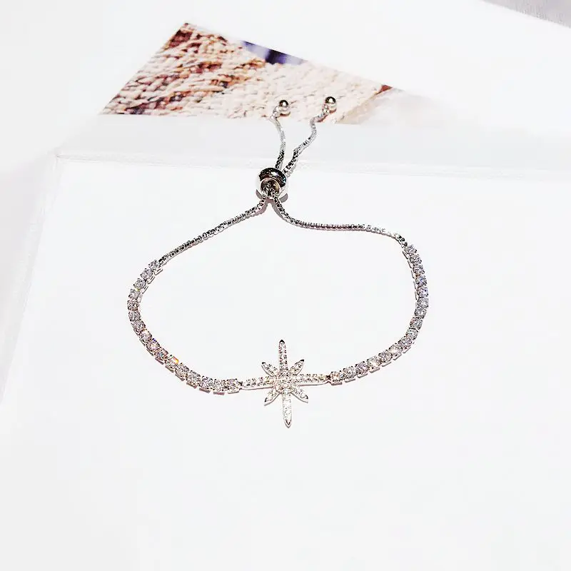 

High-end Micro Paved Cubic Zirconia Star Bracelet for Women CZ Crystal Jewelry