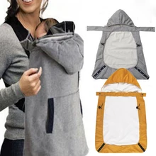 Abrigo con eslinga para bebé a prueba de viento, mochila para bebé, manta con capa, amarillo gris, funcional, cálido, gran oferta, novedad, Invierno