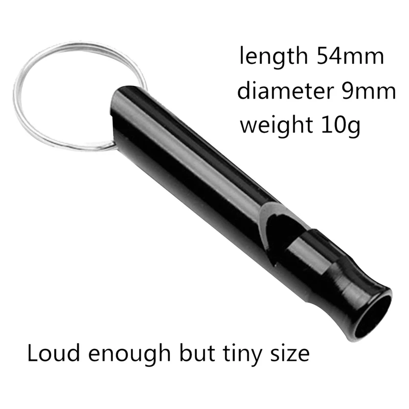 20 Pack Aluminum Whistle, Sports Whistle, Emergency Survival Whistles with Key Chain,Black