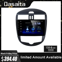 Dasaita " Автомобильный 1 Din радио Andr oid 9,0 для Nissan Tiida 2011 2012 2013 Bluetooth gps Навигация MP3 1080P видео