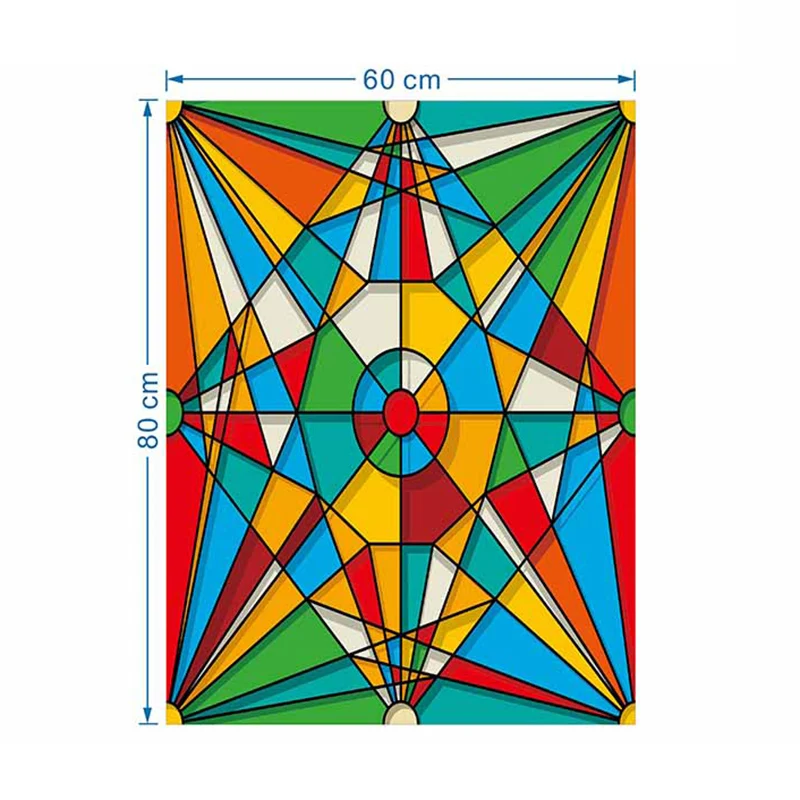 Retro Style Church Painting Art Static Cling Frosted Stained Glass Film Room Bathroom Privacy Window Stickers