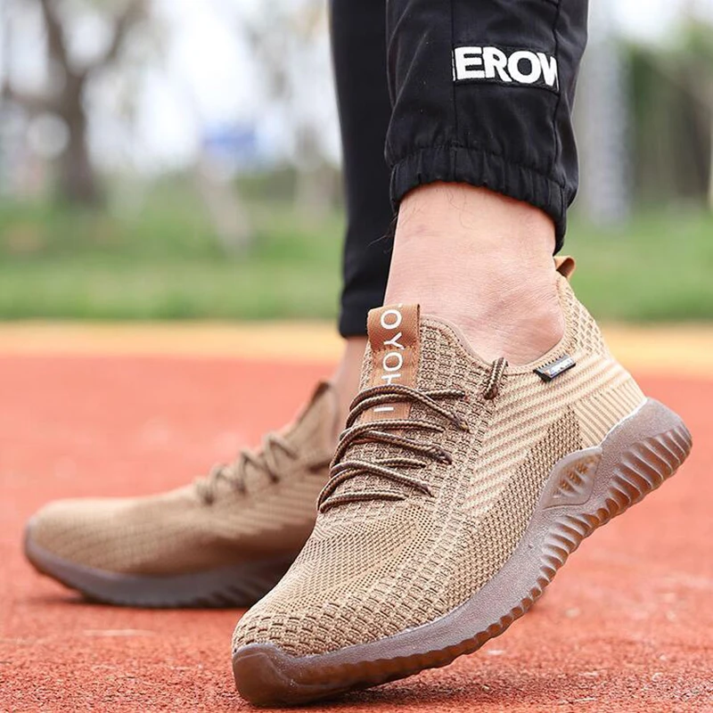

Breathable Safety Work Shoes For Men Male Steel Toe Cap Boots Construction Shoes Safety Boots Work Anti-Smashing