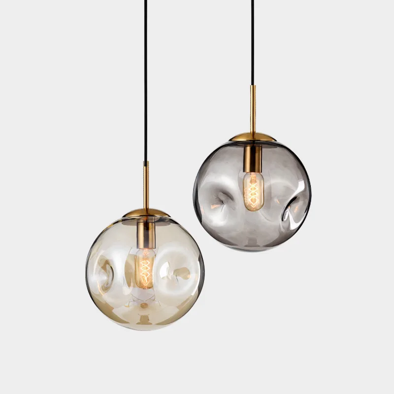 

nordic led minimalist pendant light adjustable iron glass ball pendant lights living room bedroom decor led lighting fixtures s