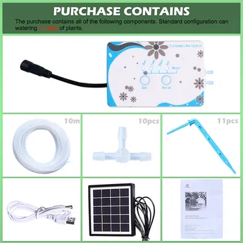 

Solar Automatic Watering Device Home Potted Plants Timing Drip Irrigation Gardening Tools XH8Z