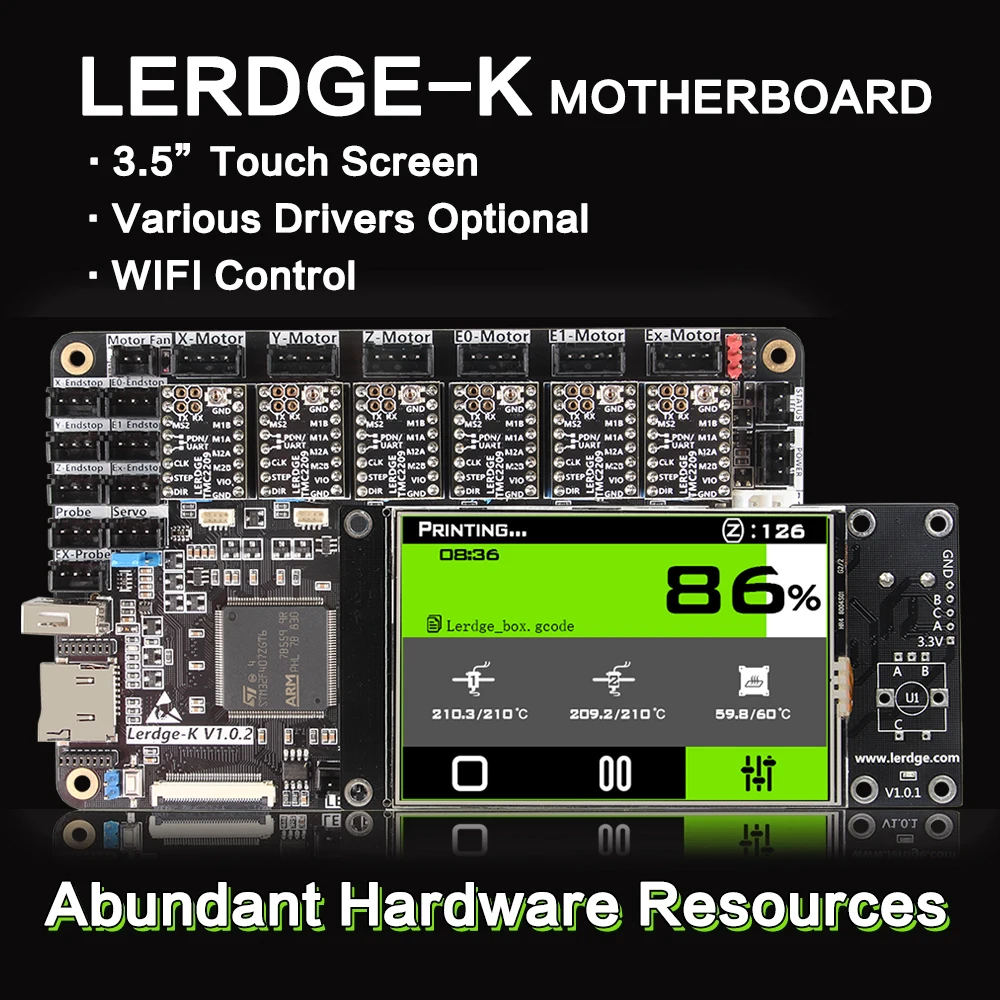 3DSWAY 3D принтеры материнская плата LERDGE K ARM 32Bit Управление Доска с 3 5 &quotсенсорный