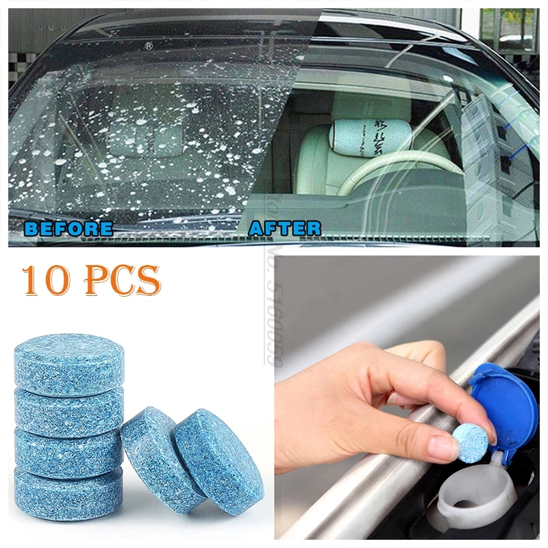 

10PCS 1pcs=4L Car Accessories Solid Wiper Window Glass Cleaner for Akcesoria Samochodowe Anti-Rain Car Glass Accesorios Para