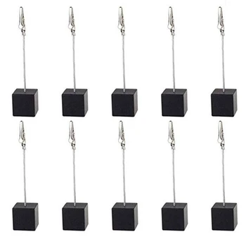 

10Pcs Table Number Holder Name Place Card Holder Memo Clip Holder Stand Note Holder Pictures Card Paper Menu Clip