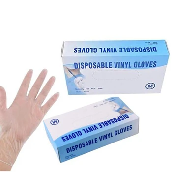 

200 Pcs Transparent PVC Gloves, Disposable Gloves,Disposable Housework Gloves, Waterproof Oilproof Allergy Resistant Gloves