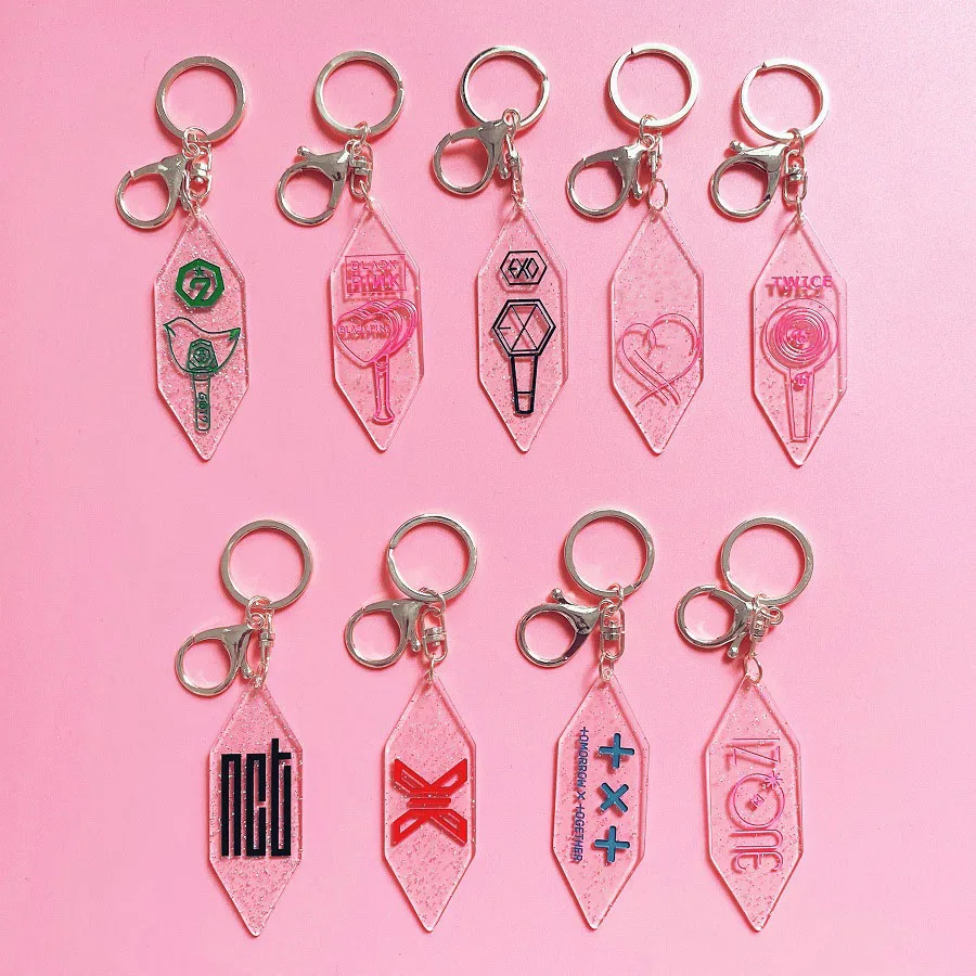 

kpop Bangtan Boys IZONE TXT NCT Twice Produce 101 x1 Tomorrow X Together Love Yourself Feel Special Flash Key Chain Keyring J787