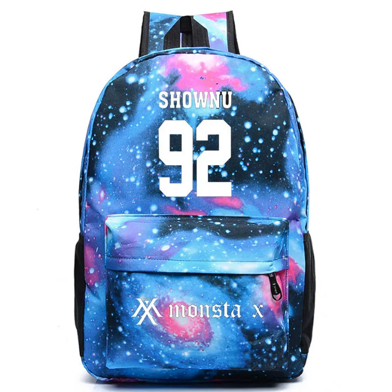 style11 blue Monsta x Рюкзак студенческий школьный рюкзак ноутбук рюкзак повседневный рюкзак дорожный рюкзак - Цвет: style11 blue