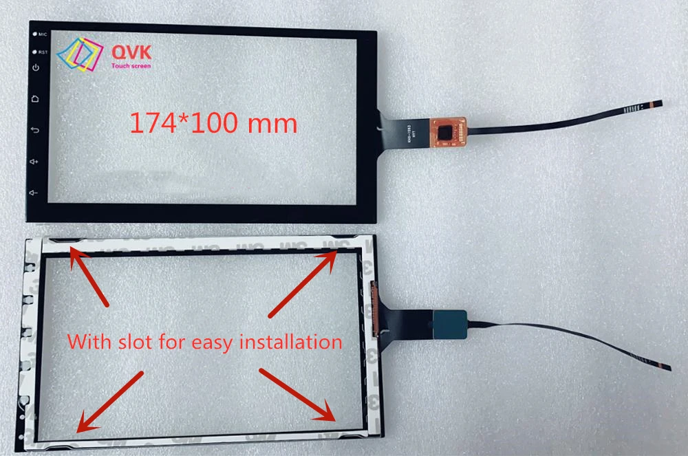 Painel Touch Screen Car Radio Navegação Gps Rádio 2.5d 174*100 mm Zb90ps0011 Xy-pg7004 Xy-pg70049-fpc Gt911 7 - Imagem 4