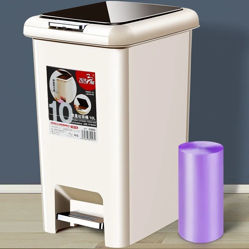 

Joybos trash can pedal with lid household Chen kitchen toilet bathroom trash can hand-opening waste bin large jbs19