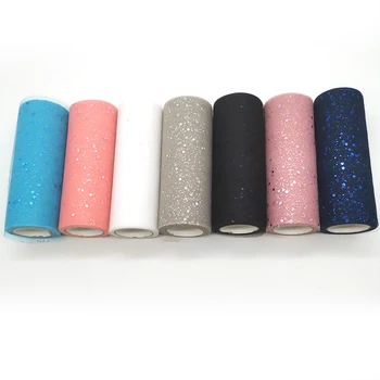 

15cm 10Yards Glitter Tulle Rolls Sparkly Glitter Sequin Tulle Mesh Baby Shower Tutu Skirt Organza Table Runner Wedding Decor