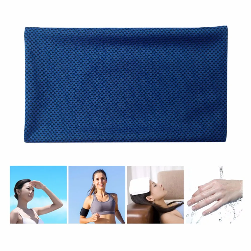 Холодное полотенце Летнее спортивное охлаждающее полотенце переохлаждение крутое полотенце 90*35 см для детей и взрослых двухцветное крутое полотенце