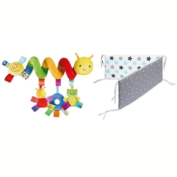 

Cute Activity Spiral Crib Stroller Baby Rattles & Baby Crib Bumper Pillow Cushion Baby Bed Protector Infant Bed Fence