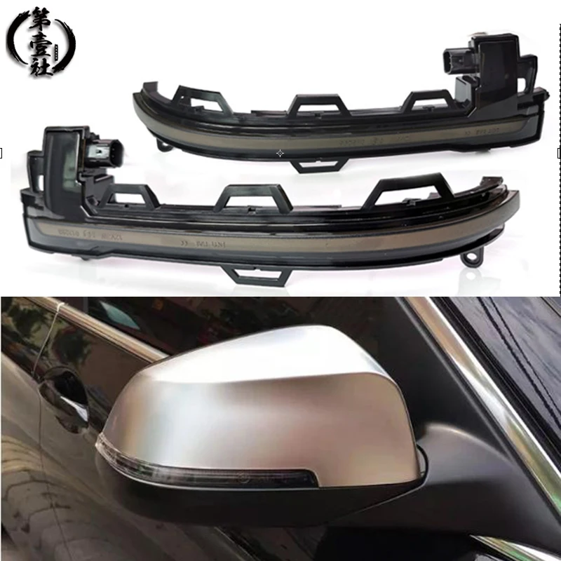 

Car Styling LED Blinker Indicator Light Matt Chrome Mirror Cover Frame Carbon Fiber Cover for BMW X3 F25 X4 F26 X5 F15 X6 F16