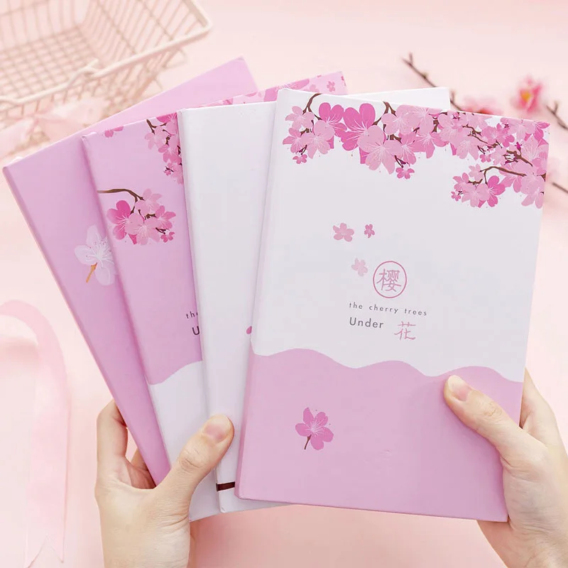 

Sakura Notebook Pink Girl Heart Pocket Notepad Small Fresh Student Diary Book