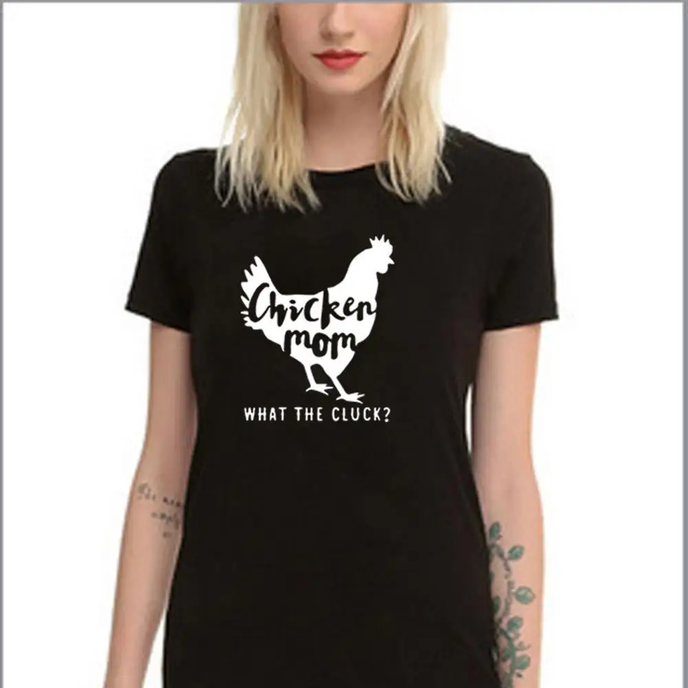 Новинка, женская модная футболка с животным дизайном, топы с принтом курицы, футболки с коротким рукавом