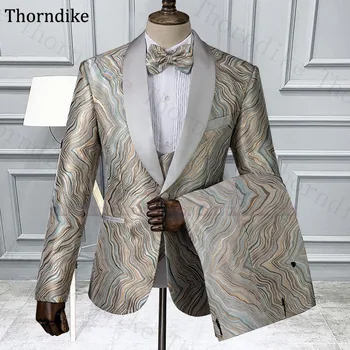 

Thorndike Men Suits for Wedding Shawl Lapel Mens Suits With Pants Vest Custom Made Men Suit Slim Fit Casual Single Breasted Suit