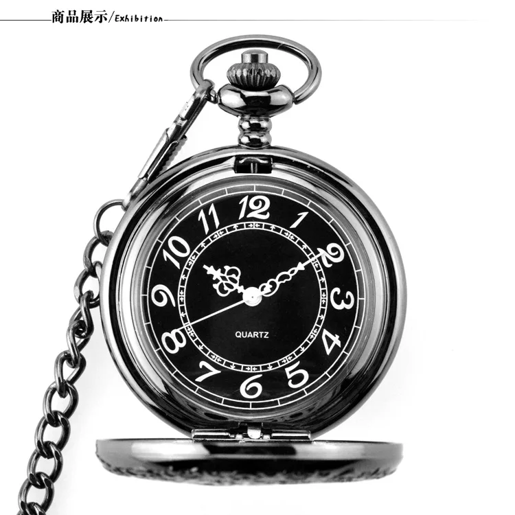 Стимпанк античный ретро кварцевые карманные часы винтажные бронзовая шестеренка полые ожерелье кулон часы с цепочкой Мужские Женские