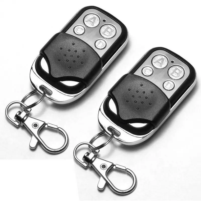 

2pcs Wireless Cloning Remote Control Universal 433MHz Replacement Remote Key For Cars, Garage Doors, Gate Doors, Alarm Systems