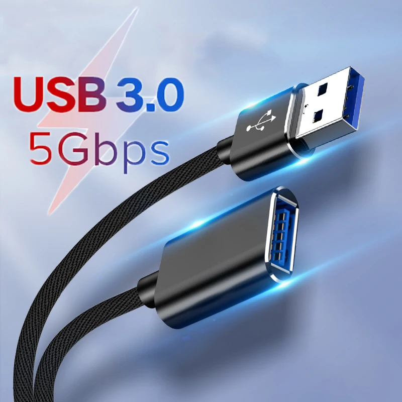 USB 3.0 Cable Extension Male to Female Data USB3.0 2.0 Extender Cord for Smart TV PS4 Xbox SSD PC Wire | Мобильные телефоны и