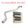 Slip On Motorcycle Exhaust Front Link Pipe And 51mm Muffler Stainless Steel Exhaust System For Honda MSX125 2013-2016