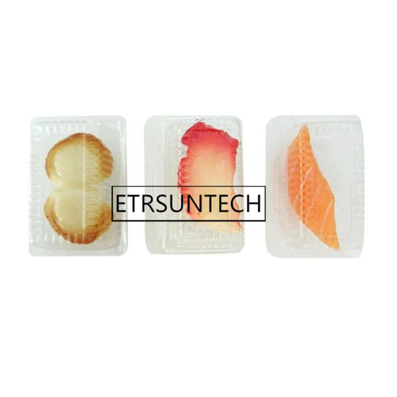 

10000pcs Transparent Plastic Sushi Box Disposable Clear Single Sashimi Salmon Sushi Mini Small Cake Packing Packaging Box
