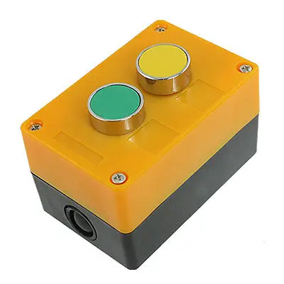 

AC 600V 10A Yellow Green Momentary Push Button Switch Station NO Normally Open