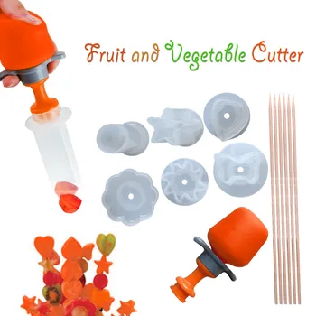 

Creative DIY Plastic Presse Fruit Cutter Slicer Veggie Food Decorator Kitchen Gadgets Accessories Tools