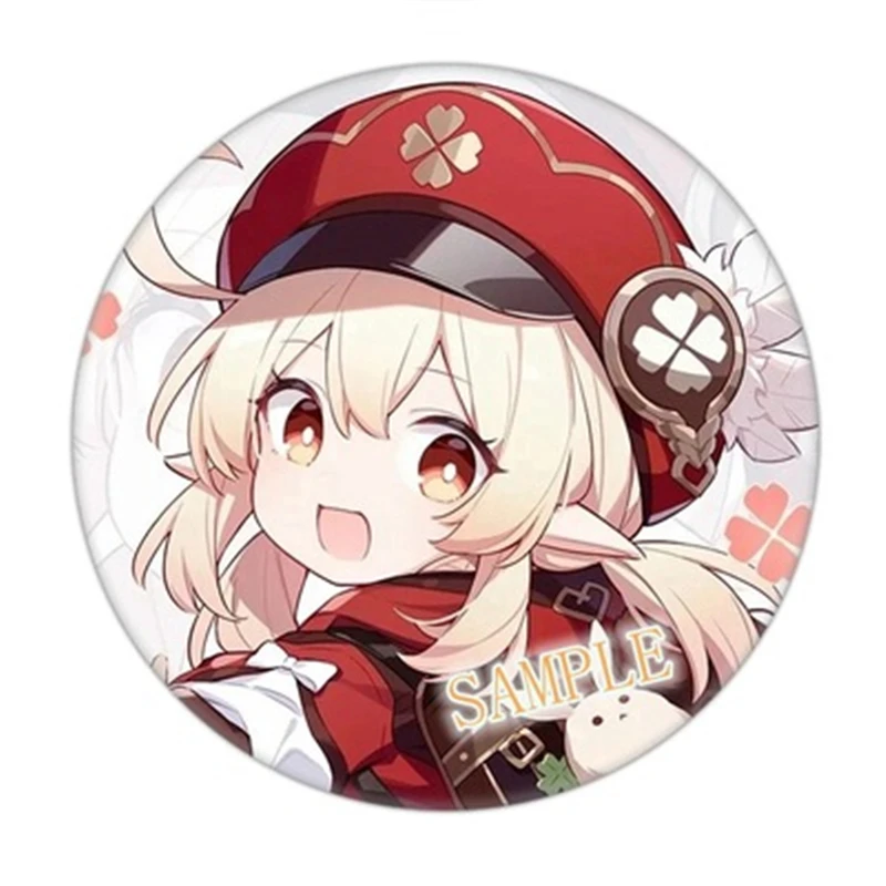 1pc Anime Pin Genshin Impact Figure Cosplay Badge Hu Tao Backpack Icon Button Cartoon Brooch Pins Fashion Accessories Gifts 58mm