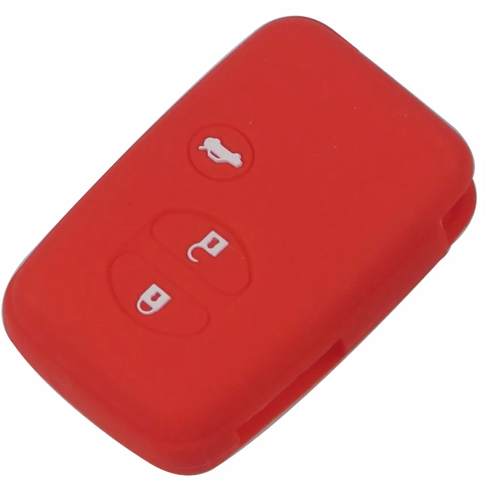 

Silicone Remote Control Car Keychain Key Cover Case For Toyota Camry Crown RAV4 Corolla Prado Prius 3 Buttons